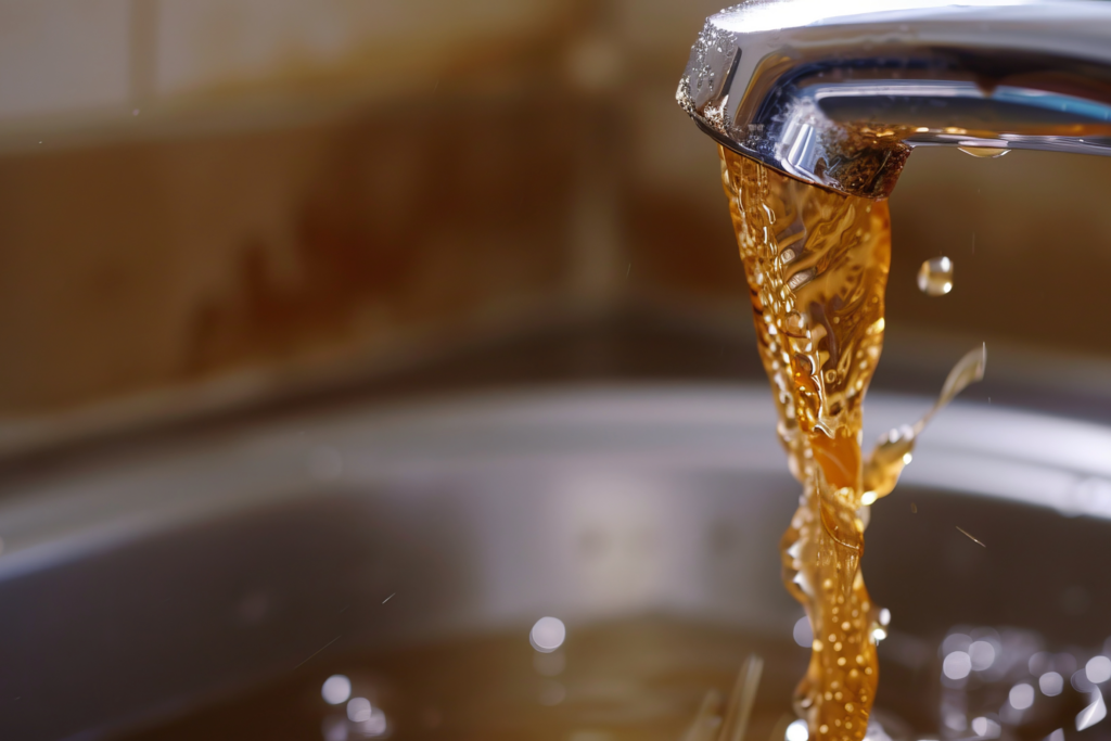 Rusty water coming from a faucet is a sign that you may need a new water heater.